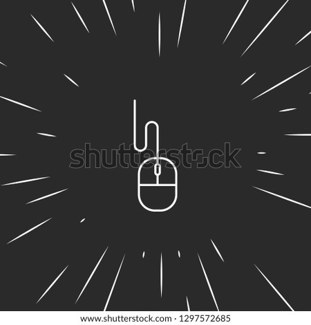 Outline mouse icon illustration isolated vector sign symbol