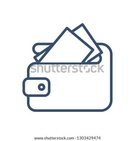 wallet or purse icon vector