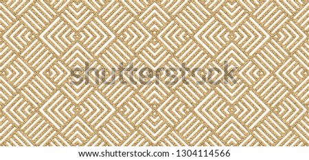 Seamless gold abstract square lines geometric pattern