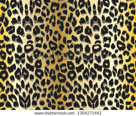 Vector leopard  textured background. Animal print. Seamless pattern.