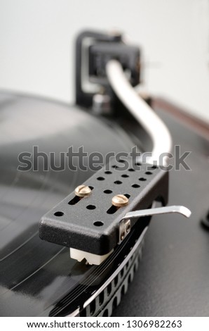 The vinyl record in the record-player