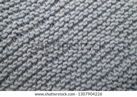 Gray knitting wool texture for pattern and background