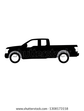 Big American pickup truck of the USA vector  ford F150