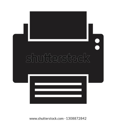 printer icon vector. print icon on the white background - Vector 