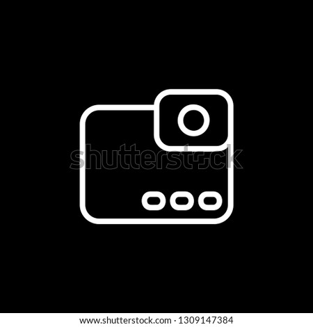 Digital camera icon vector