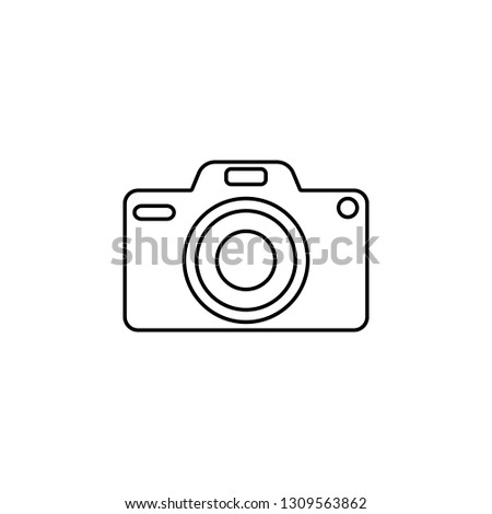 Camera icon. Simple thin line, outline vector of Ban icons for UI and UX, website or mobile application