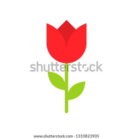 Flower vector illustration, Isolated flat design icon