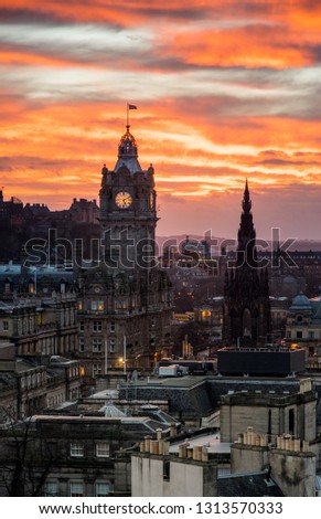 Edinburgh at sunset