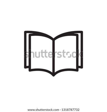 Book icon flat style trendy