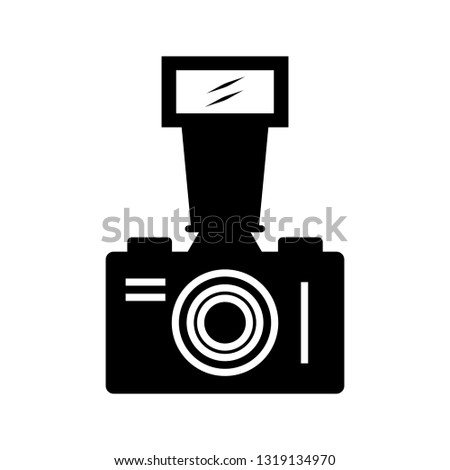 Old camera glyph black icon