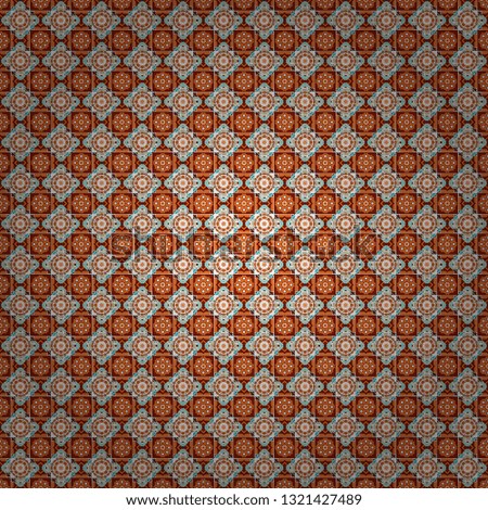 Creative seamless pattern, modern diagonal abstract background with geometric elements. Vector stock illustration in a modern flat style. Orange, white and red diagonal tiles.