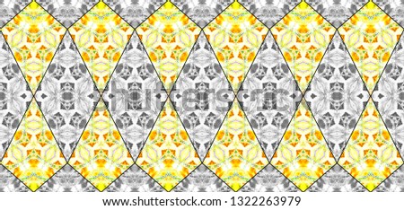 Colorful and black and white seamless pattern for textile and design