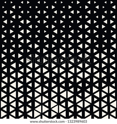 triangle halftone pattern, seamless geometric gradient border