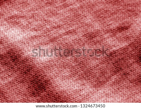 Cotton cloth texture in red tone. Abstract background and texture for design.