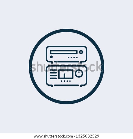 Music player icon - flat Vector icon - illustration of music player icon isolated on white