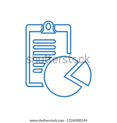 Business report icon vector - Document Analysis