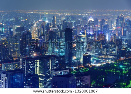 high building view of city in night time