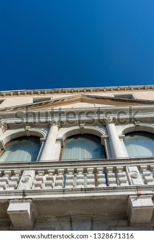 Italy, Venice, a large white building