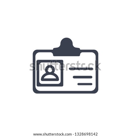 business card contact badge icon, vector, eps10