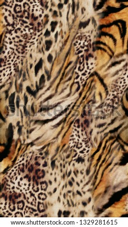 abstract leopard and tiger skin pattern