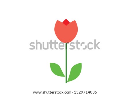 Flower (tulip) vector icon