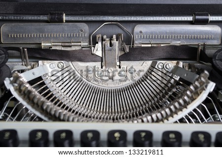Old typewriter mechanism