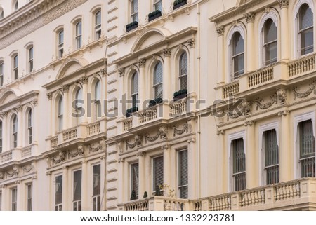 Luxury residential buildings in South Kensington, London.