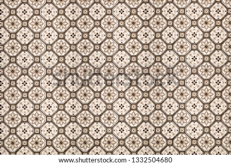 vintage ceramic tiles wall decoration.Turkish ceramic tiles wall background