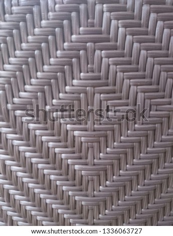 This woven motif is made from synthetic rattan