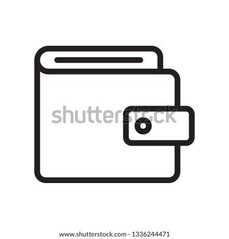 Wallet icon in trendy outline style design. Vector graphic illustration. Wallet icon for website design, logo, and user interface. Editable vector stroke. Pixel perfect. EPS 10.