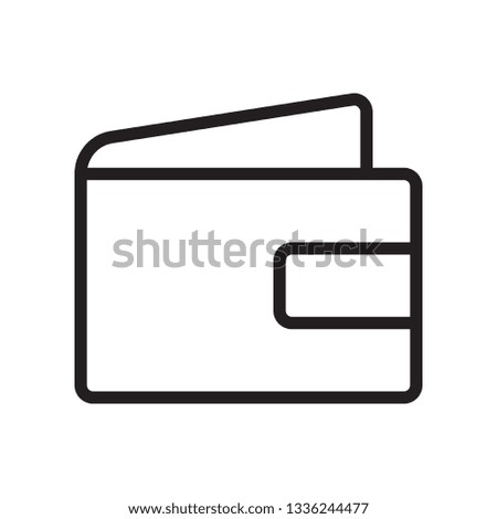 Wallet icon in trendy outline style design. Vector graphic illustration. Wallet icon for website design, logo, and user interface. Editable vector stroke. Pixel perfect. EPS 10.