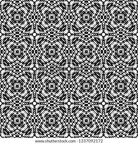 seamless geometric black whit pattern