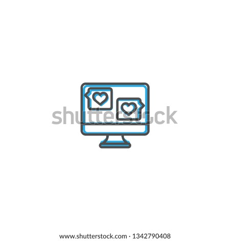 Computer Icon Design. Lifestyle icon vector design
