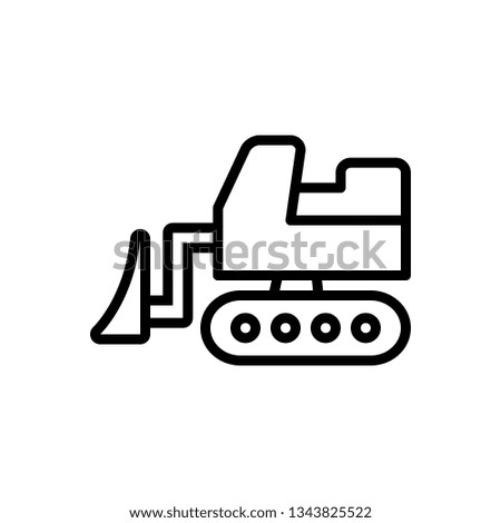 Vector icon for bulldozer