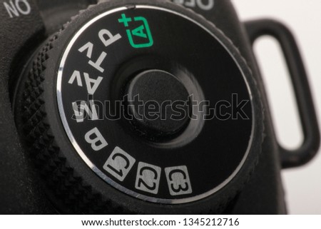 Reflex camera close-up. Can be used as a background. There is a place for the inscription
