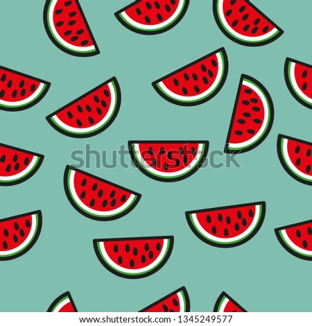 seamless pattern Watermelon. Watermelon pattern background. for display wallpaper, fabric, textile, cloth design, hand drawn