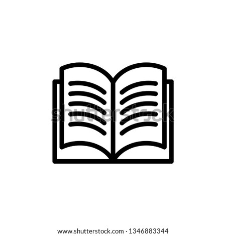 Open book icon vector design template