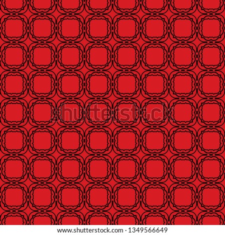 Seamless Geometric Vector Pattern. Design Paper For Scrapbook. Black red color.