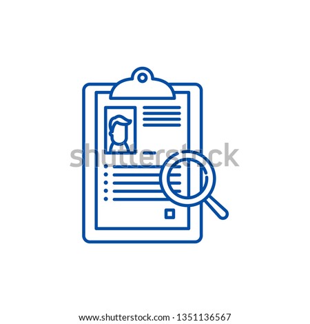 Summary line icon concept. Summary flat  vector symbol, sign, outline illustration.