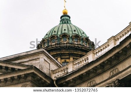 Saint-Petersburg stone cathedral sky architecture design