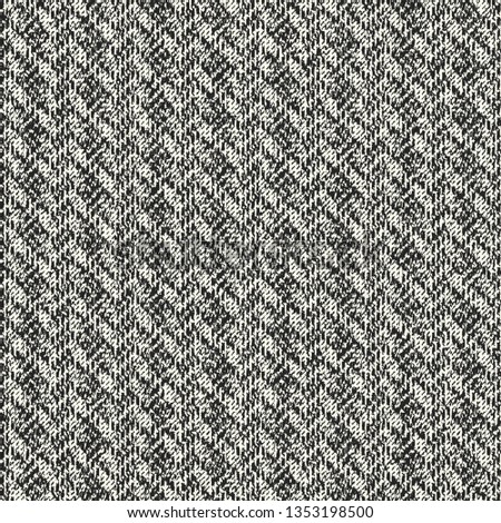 Monochrome Variegated Zigzag Stroke Complexity Textured Background. Seamless Pattern.