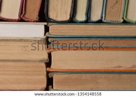 Books on stacks of books. 