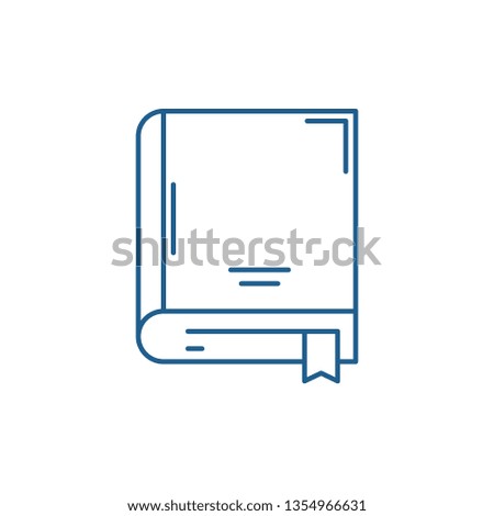 Archive book line icon concept. Archive book flat  vector symbol, sign, outline illustration.