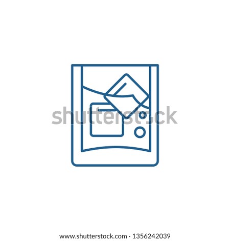 Glass of juice line icon concept. Glass of juice flat  vector symbol, sign, outline illustration.