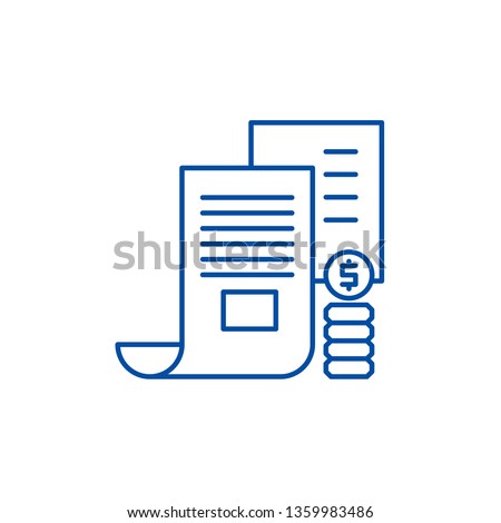 Investor memorandum line icon concept. Investor memorandum flat  vector symbol, sign, outline illustration.