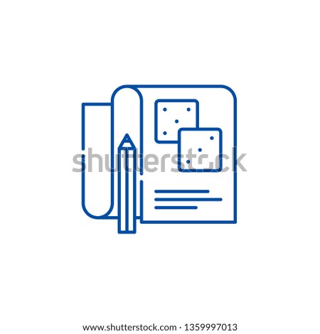 Game account line icon concept. Game account flat  vector symbol, sign, outline illustration.