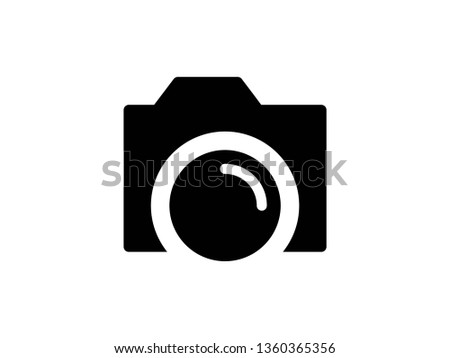 vector camera icons glyph on white - Vector