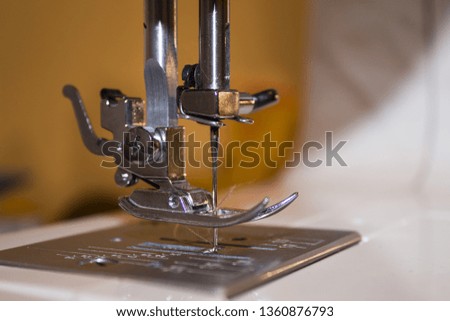Sewing machine closeup