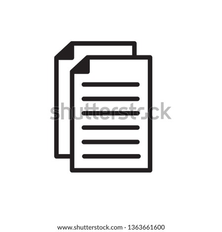 Document paper icon vector
