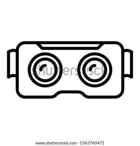 Cyber game goggles icon. Outline cyber game goggles vector icon for web design isolated on white background